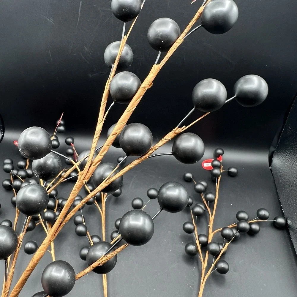 5 Black Berry Picks Artificial Floral Stem Blackberries Deco Floral NEW Matte